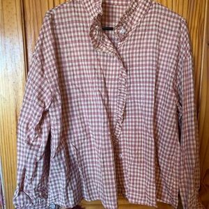Red and White Checkered Blouse